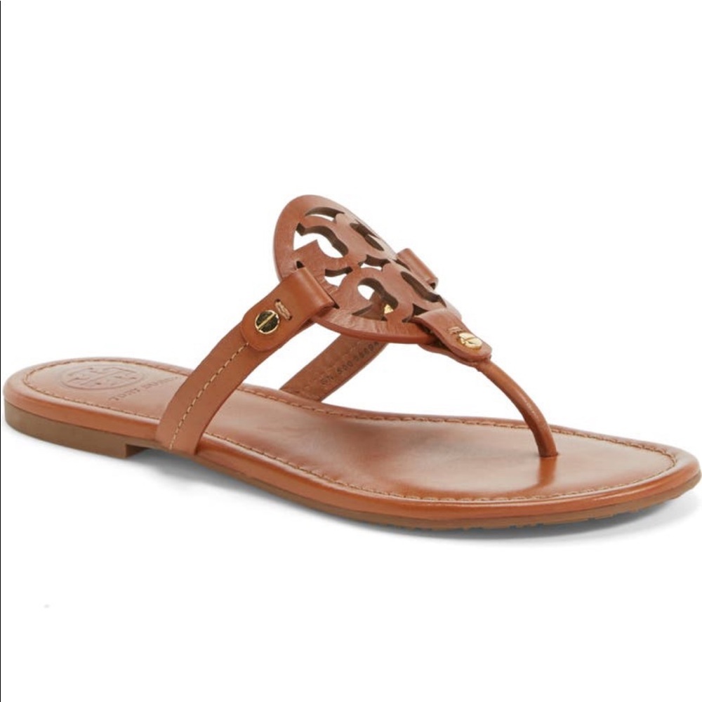 Tory Burch Miller Sandal Brown Leather
